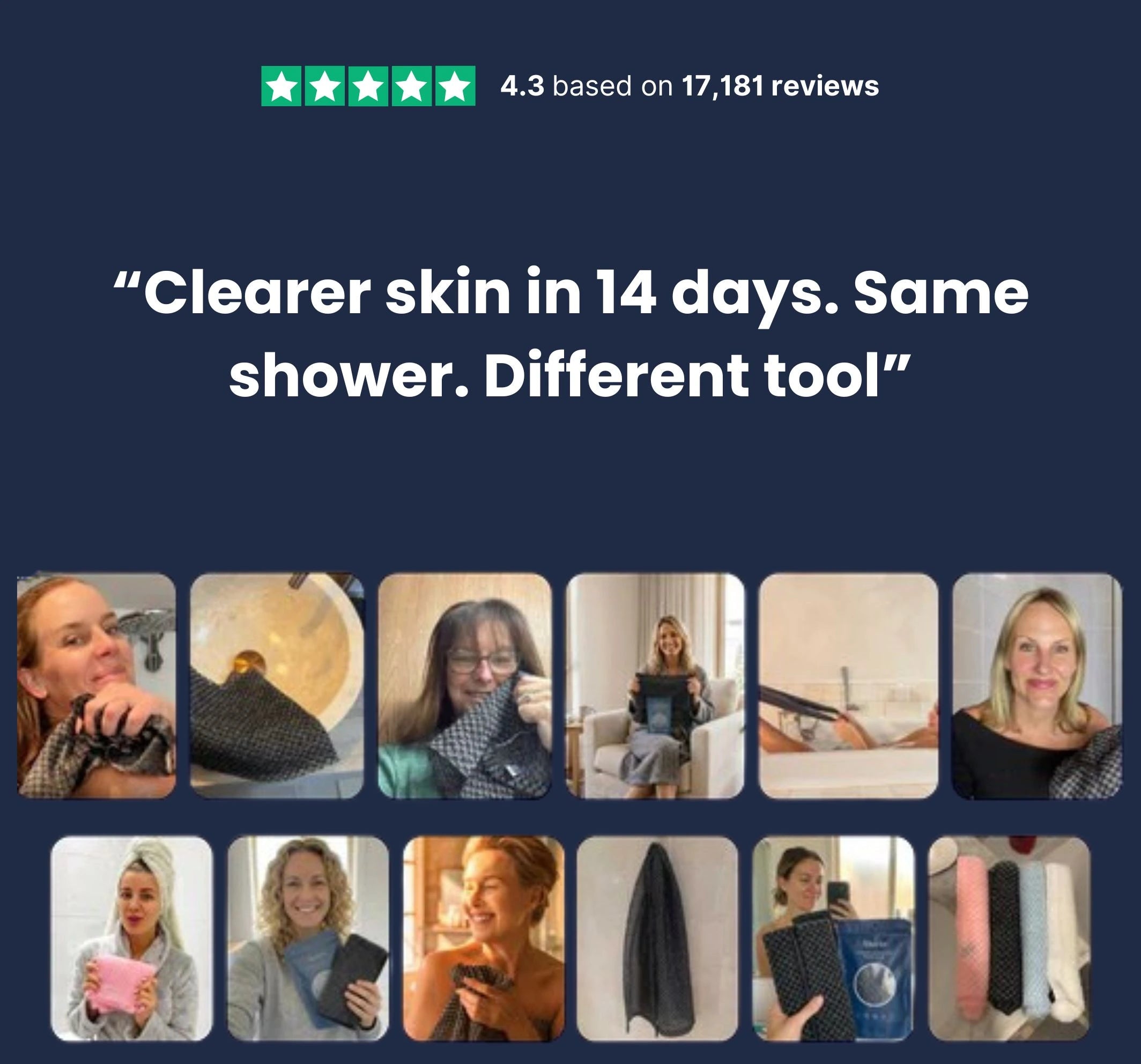 Exfoliating Antibacterial Shower Towel